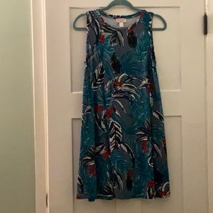 Loft Outlet tropical print swing dress